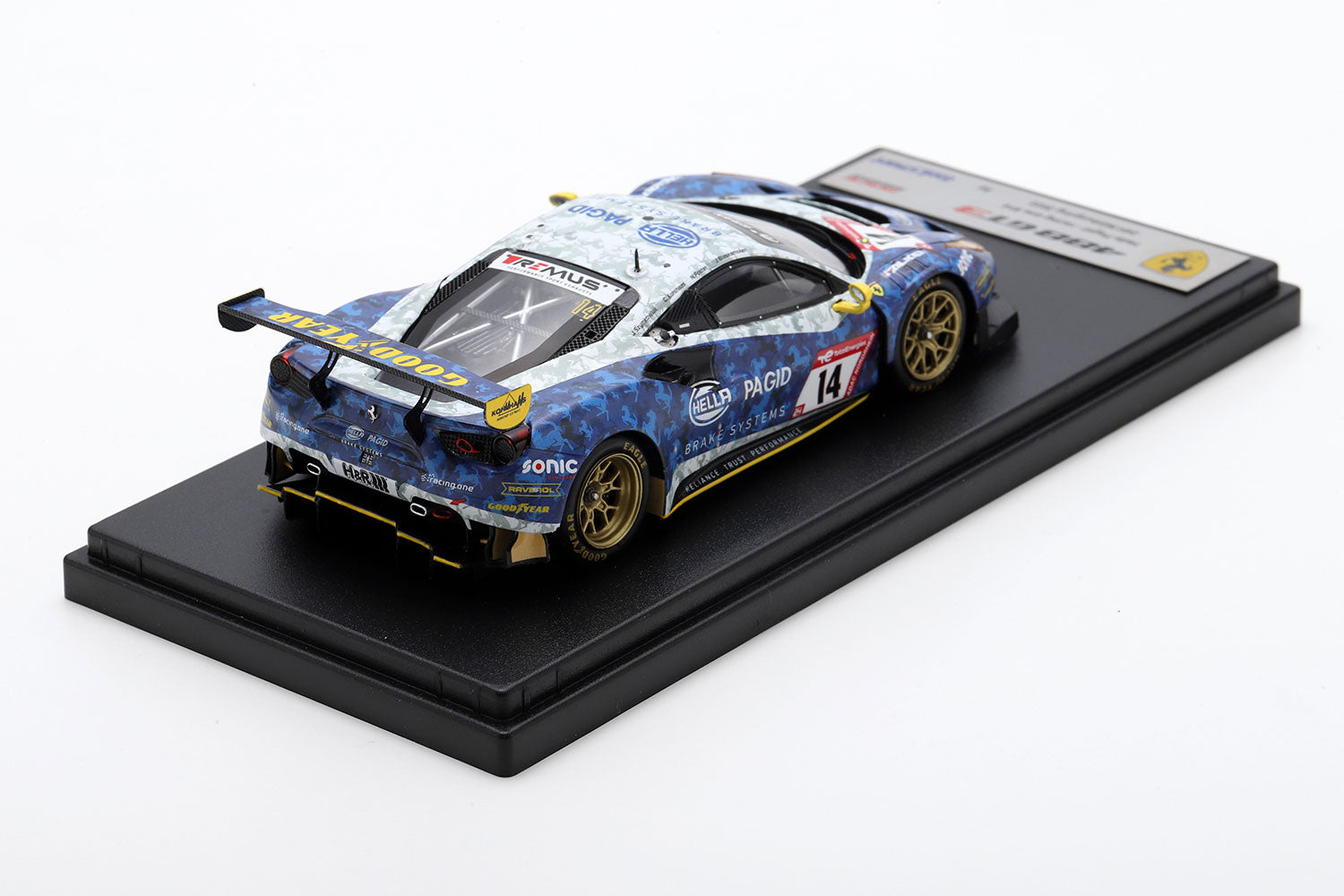 Ferrari 488 GT3 EVO #14 racing one GmbH Hella Pagid 24H Nurburgring 2022 C. Kohlha 1:43 Scale Looksmart Resin Model Car