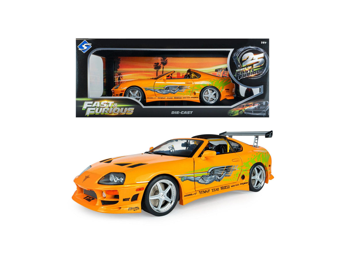 Toyota Supra Mk4 (A80) Fast and Furious 1 Brian Toit Ouvert 2001 1:18 Solido Modèle réduit