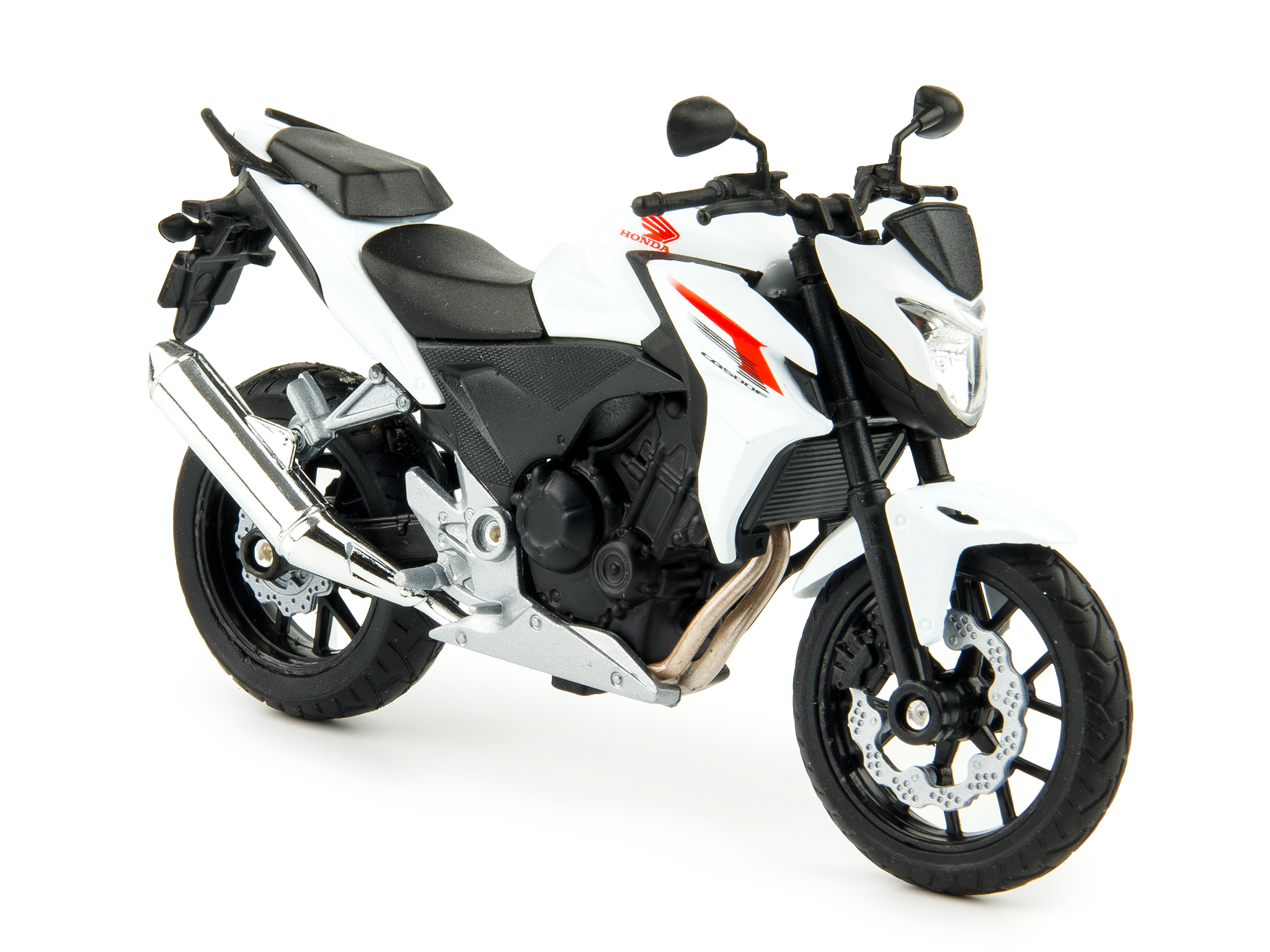 Honda CB500F white 1 18 Scale Diecast Model Motorcycle
