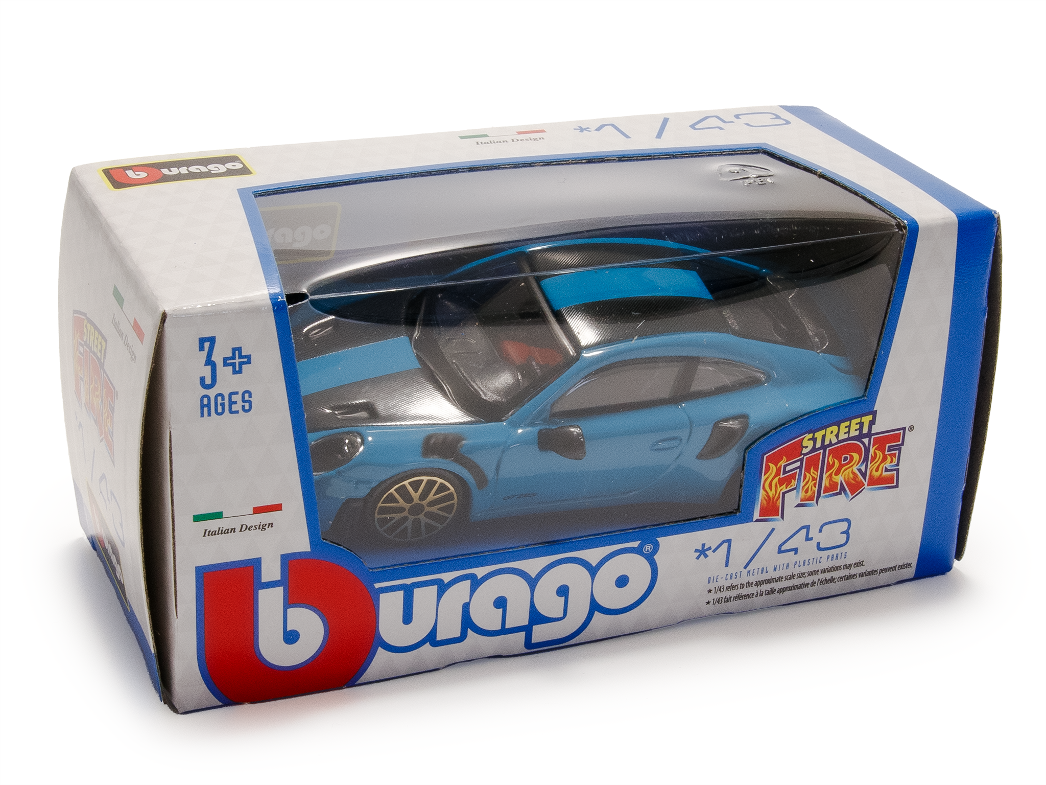 Porsche 911 GT2 RS blue - 1:43 Scale Toy Car