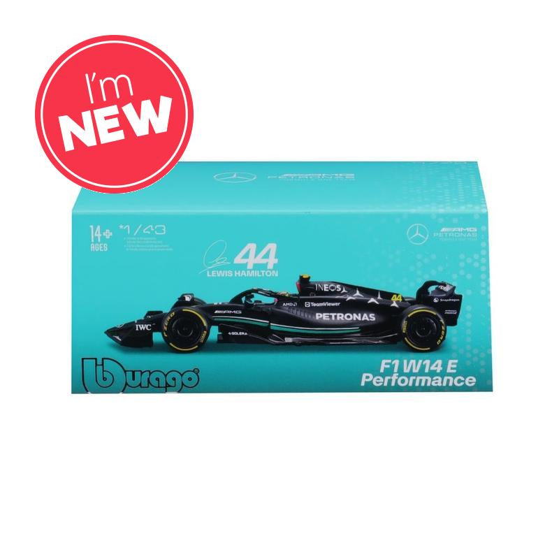 Mercedes-AMG F1 W15 E PERFORMANCE #44 F1 2024 Lewis Hamilton 1:43 Scale Bburago Diecast Model (w/helmet)