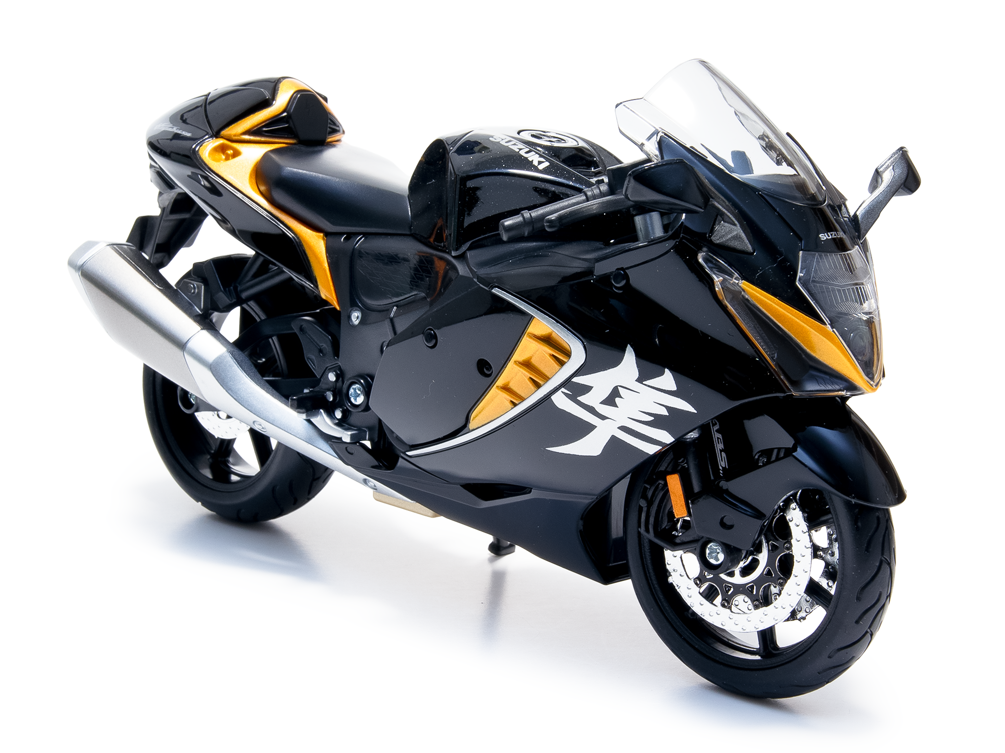 Suzuki Hayabusa 2022 black/orange - 1:12 Scale Motorbike Model
