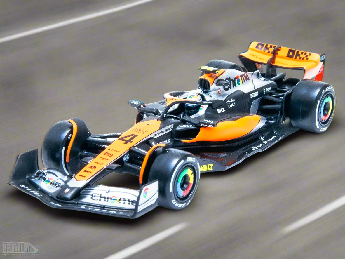 McLaren F1 Team MCL60 #4 F1 British GP 2023 Lando Norris - 1:43 Scale Model Car (w/Driver)