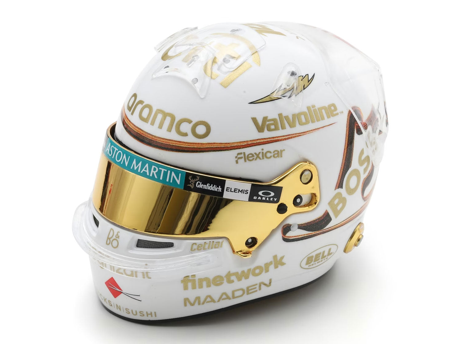 Fernado Alonso F1 Chinese GP 2025 Helmet 1:5 Scale Spark Resin Replica