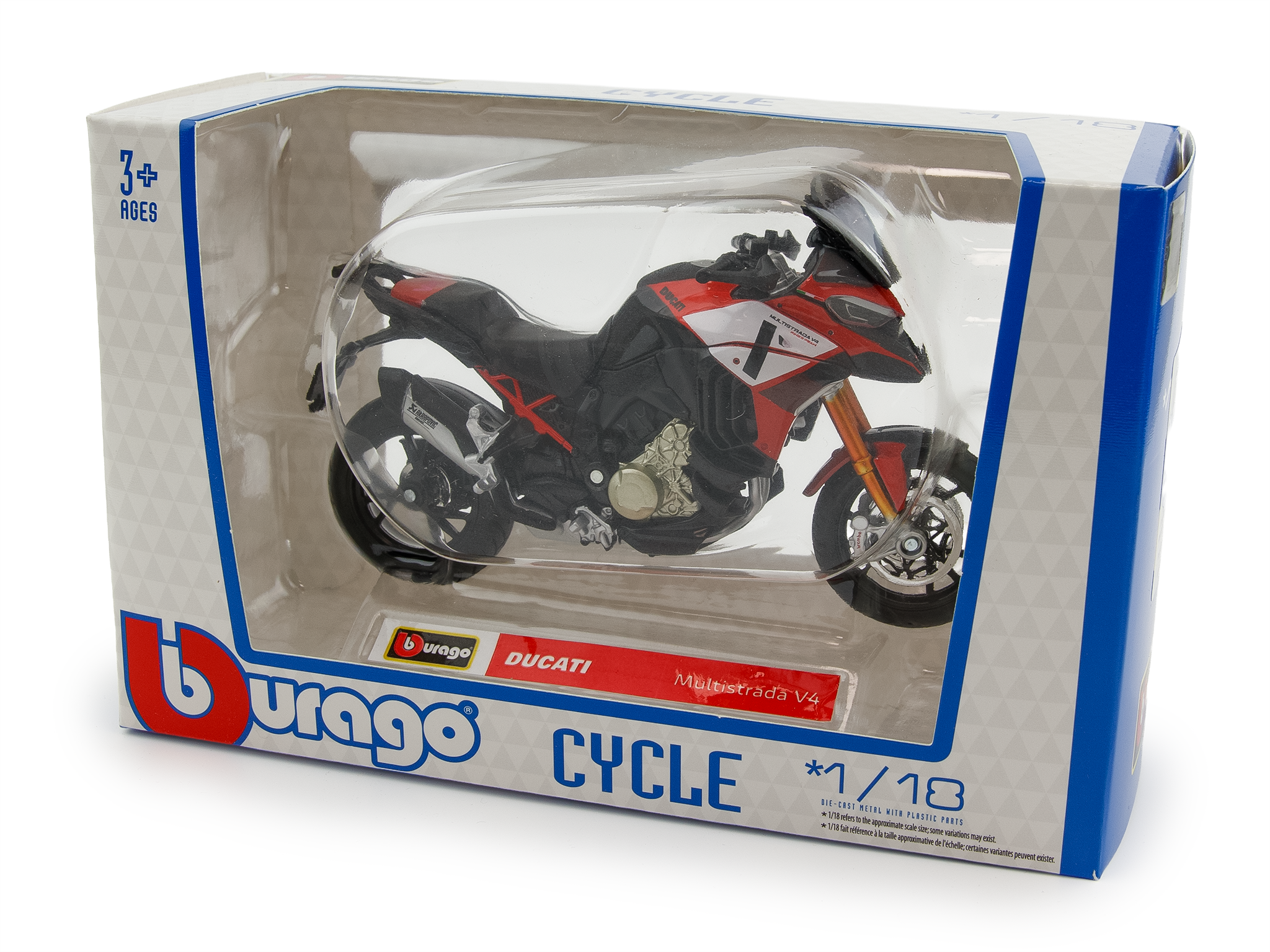 Moto miniature Ducati Multistrada V4 Pikes Peak Rouge 1:18 Bburago