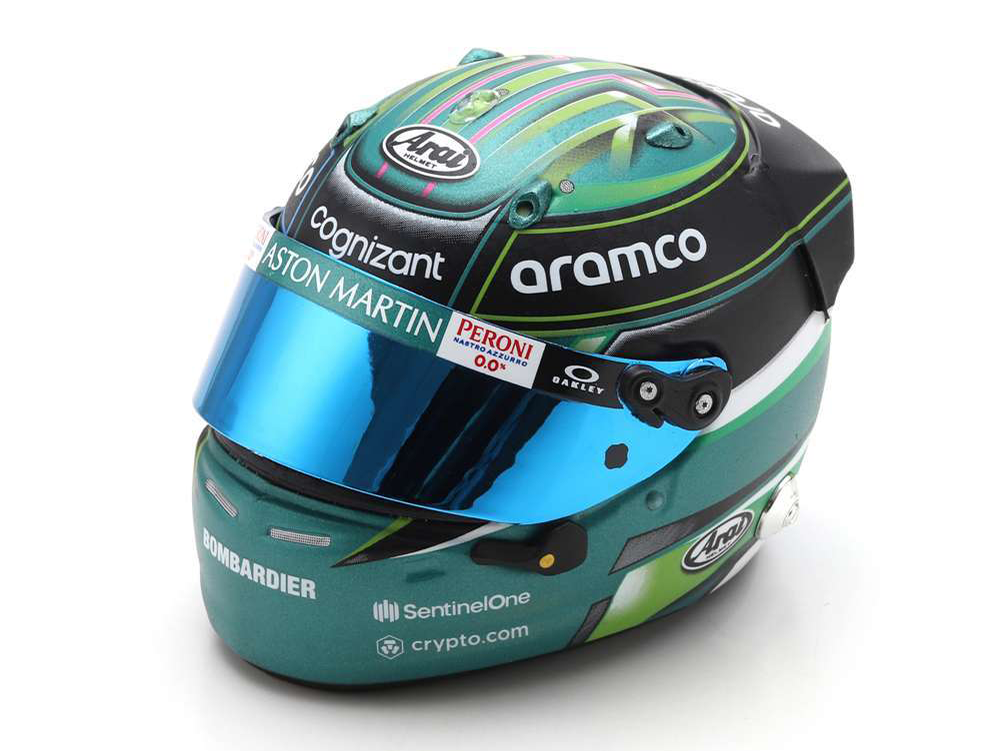 Jessica Hawkins Aston Martin Aramco Cognizant F1 Test Debut 2023 Helmet - 1:5 Scale