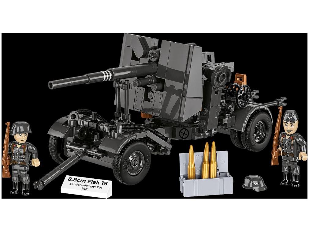 8.8 cm Flak 18 with Carriage (357 pcs) Cobi Brick Build Kit-Cobi-Diecast Model Centre