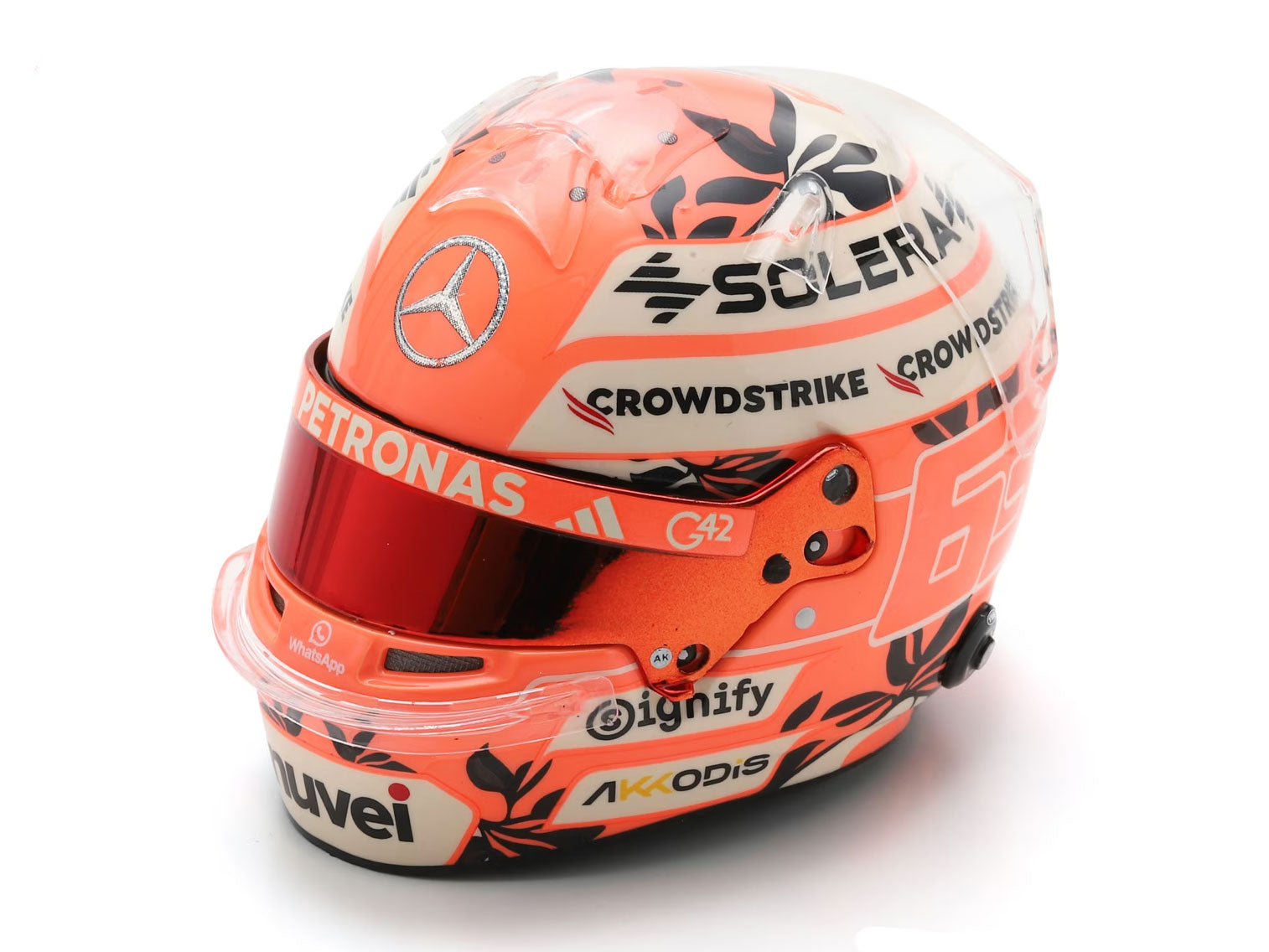 George Russell F1 Miami GP 2025 Helmet 1:5 Scale Spark Resin Replica