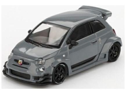Abarth 595 LB-Works X Abas Works Grey 1:64 Scale MINI GT Model-MINI GT-Diecast Model Centre