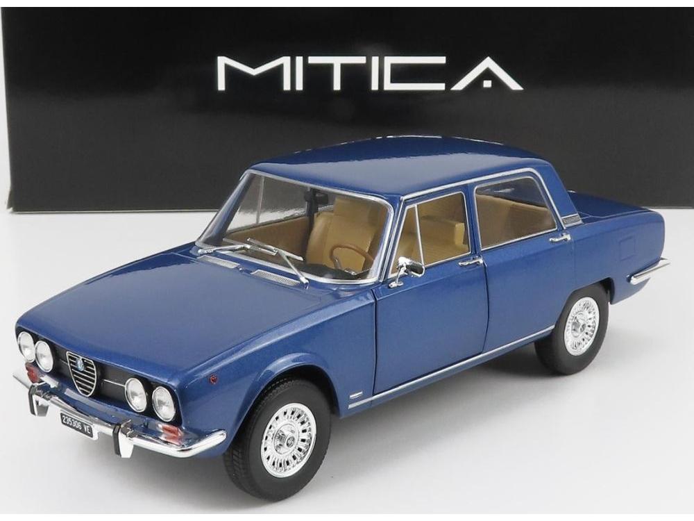 Alfa Romeo 2000 Berlina 1971 Cerchi Millerighe Wheels Blue Pervinca Metallic 1:18 Scale Diecast Model Car – Mitica-Mitica-Diecast Model Centre