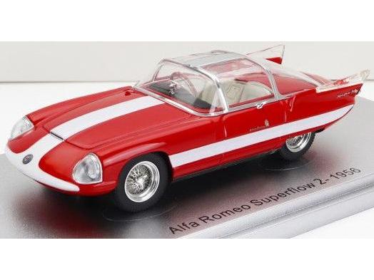 Alfa Romeo - 6C 3000 Superflow I 1956 Pininfarina - Red / White - 400pcs Ltd 1:43 Scale Kess Resin Model-Kess-Diecast Model Centre