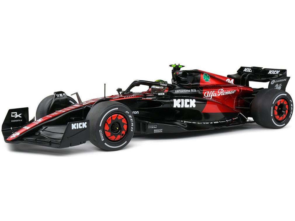 Alfa Romeo C43 Zhou Guanyu F1 Spanish GP 2023 1:18 Scale Solido Diecast Model-Solido-Diecast Model Centre