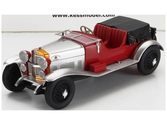 Alfa Romeo RL Super Sport Red/Silver/Black 4 Seat w/Covered Seat 1927 1:43 Scale Kess Resin Model-Kess-Diecast Model Centre