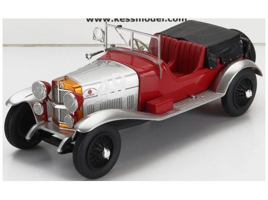 Alfa Romeo RL Super Sport Red/Silver/Black #49 7th Mille Miglia 1927 Mercanti/Sozzi 1:43 Scale Kess Resin Model-Kess-Diecast Model Centre