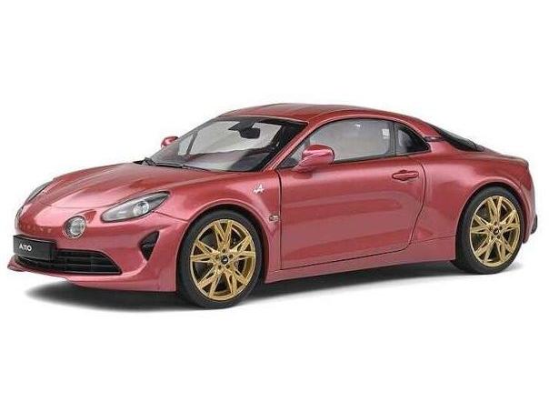 Alpine A110 Pure 2020 Rose Pink 1:18 Scale Solido Diecast Model-Solido-Diecast Model Centre