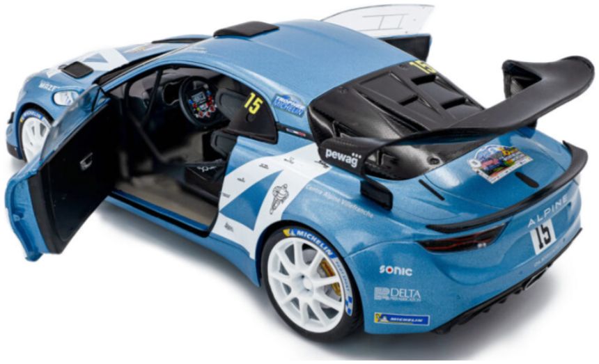 Alpine A110 RGT+ #15 R.Astier/D.Giraudet Rallye Du Mont Blanc 2024 1:18 Scale Solido Diecast Model-Solido-Diecast Model Centre