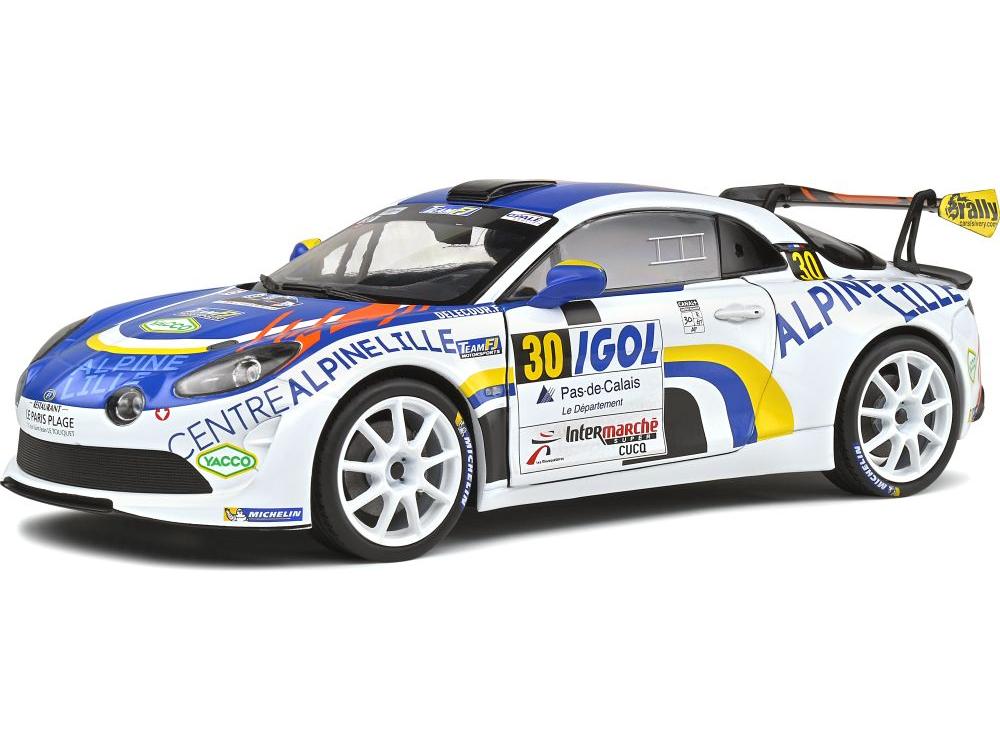 Alpine A110 RGT #30 Delecour Rallye Du Touquet 2020 1:18 Scale Solido Diecast Model-Solido-Diecast Model Centre