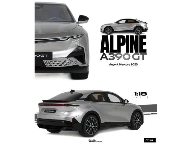Alpine A390 GT Argent Mercure 2025 1:18 Scale OttOmobile Resin Model Car-OttOmobile-Diecast Model Centre