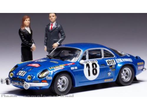 Alpine Renault 1800 S #18 Monte Carlo 1973 Winner Serie 1 w/Figures Andruet/Petit 1:43 Scale IXO Diecast Model Car-IXO-Diecast Model Centre