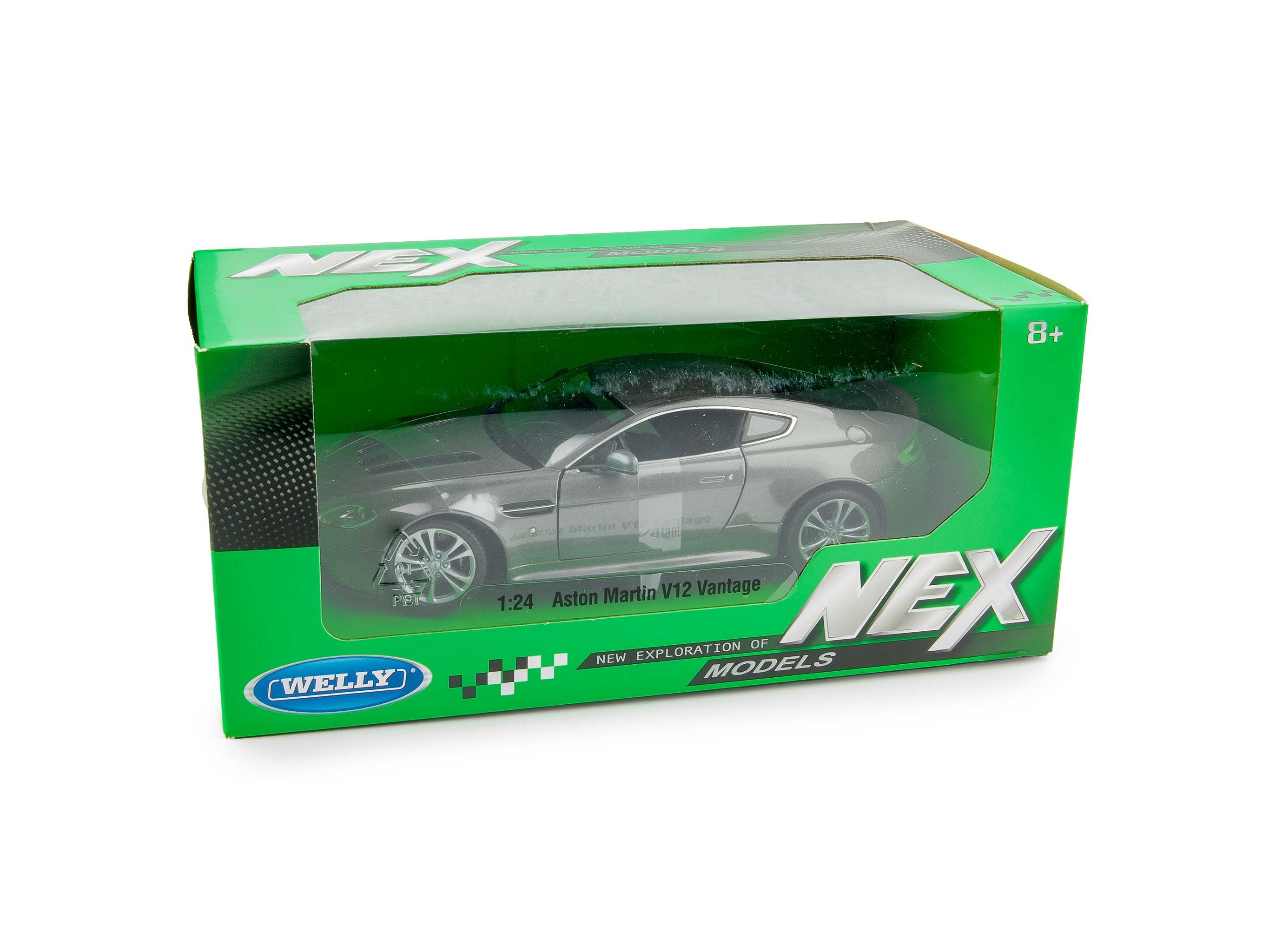 Aston Martin V12 Vantage silver 1:24 Scale