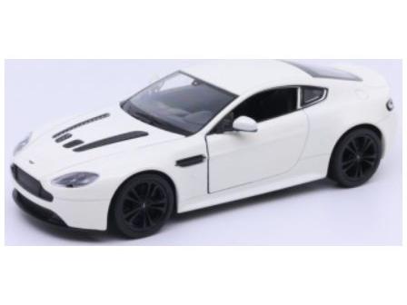 Aston Martin Vantage White 1:24 Scale Welly Diecast Model Car-Welly-Diecast Model Centre