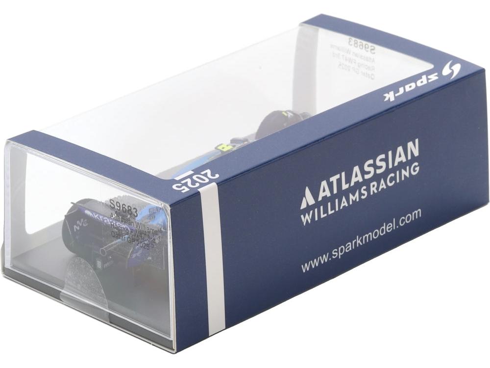 Atlassian Williams FW47 #55 3rd F1 Qatar GP 2025 Carlos Sainz w/Pit Board 1:43 Scale Resin Car – Spark-Spark-Diecast Model Centre