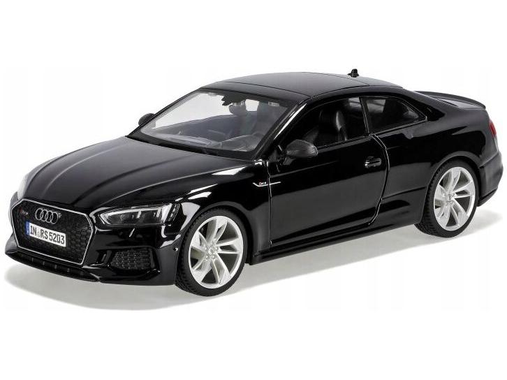 Audi RS 5 Coupe 2019 Black 1:24 Scale Bburago Diecast Model Car