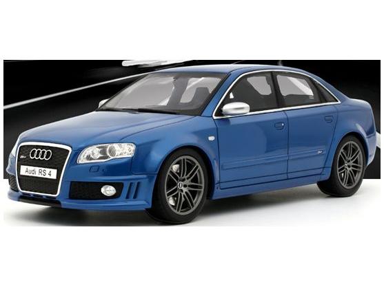 Audi RS4 B7 Saloon Sprint Blue 2007 1:18 Scale Resin Model Car – OttOmobile-OttOmobile-Diecast Model Centre