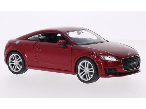 Audi TT 2014 Red Metallic 1:24 Scale Welly Diecast Model-Welly-Diecast Model Centre