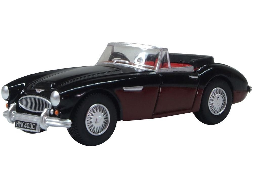 Austin Healey 3000 Black Burgundy 1:76 Scale Oxford Diecast Model-Oxford Diecast-Diecast Model Centre