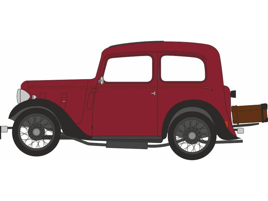 Austin Ruby Maroon 1:76 Scale Diecast Car – Oxford Diecast-Oxford Diecast-Diecast Model Centre