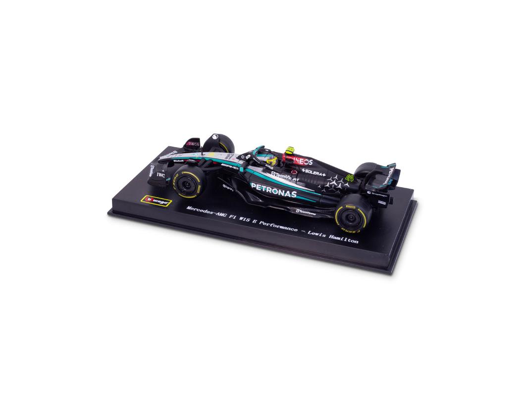 Mercedes-AMG F1 W15 E PERFORMANCE #44 F1 2024 Lewis Hamilton 1:43 Scale Bburago Diecast Model (w/helmet)
