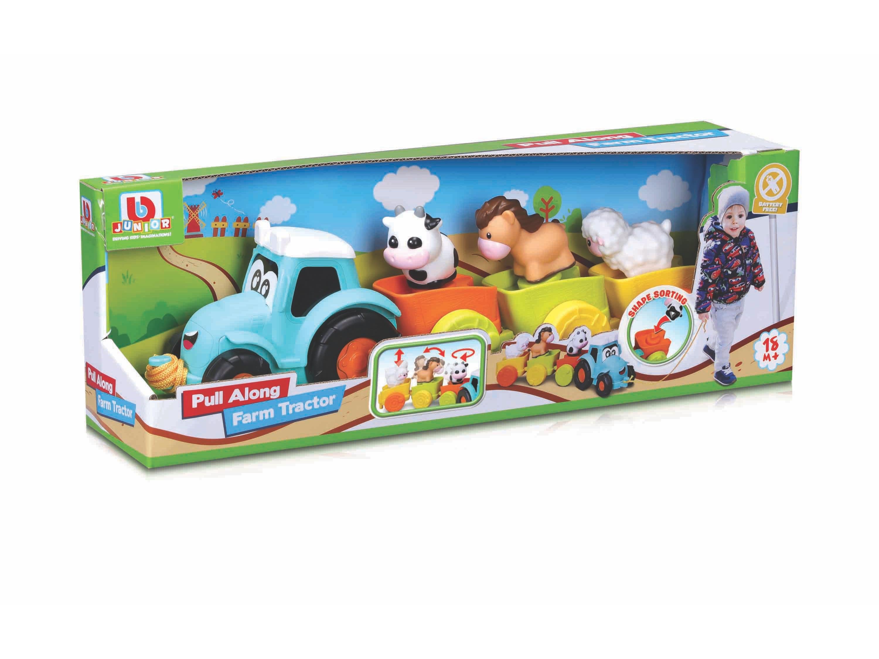 BB Junior Farm Tractor Pull Along-Bburago-Diecast Model Centre