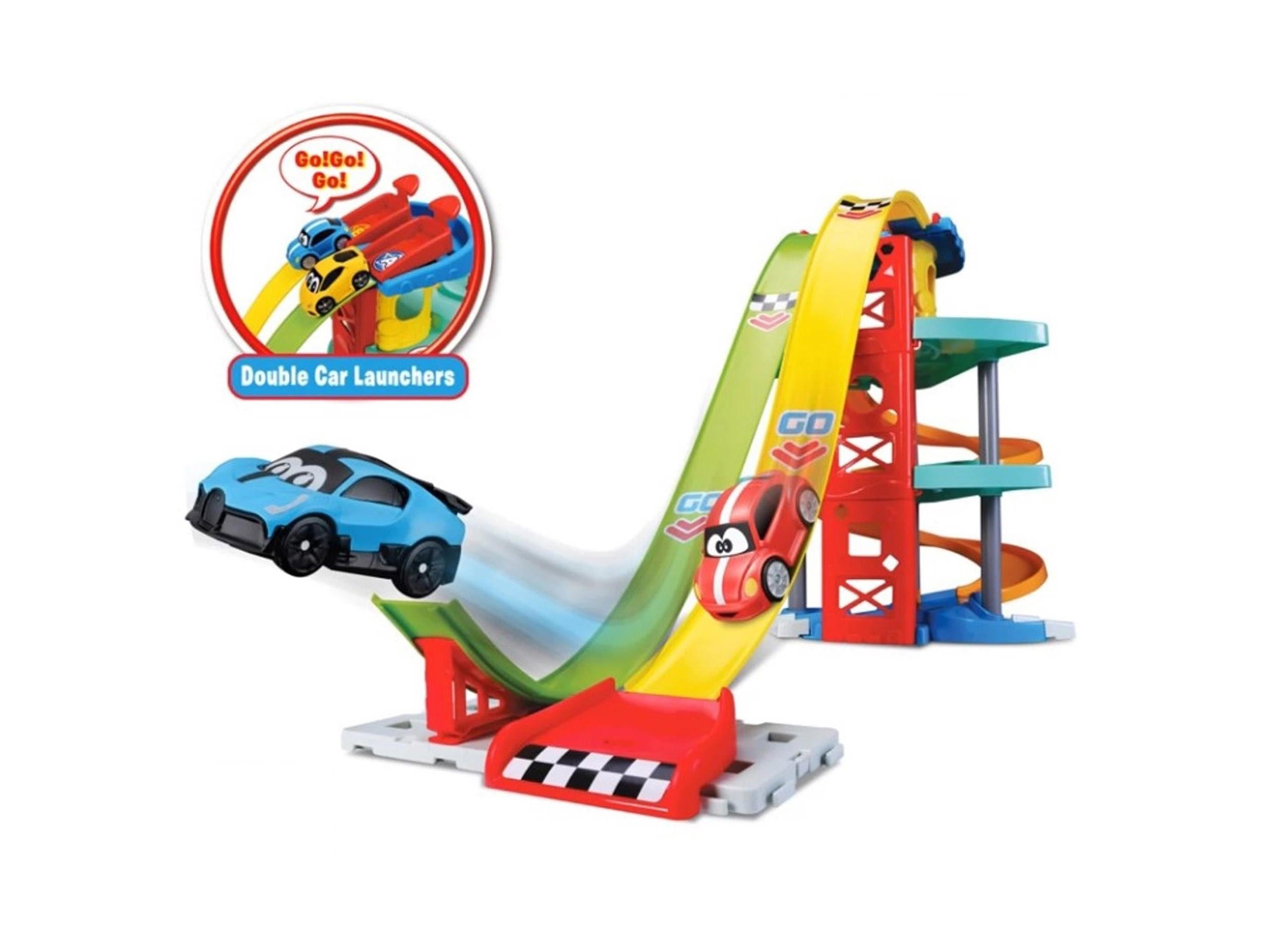 BB Junior Launch & Race Tower Volkswagen Beetle & Bugatti Divo-Bburago-Diecast Model Centre