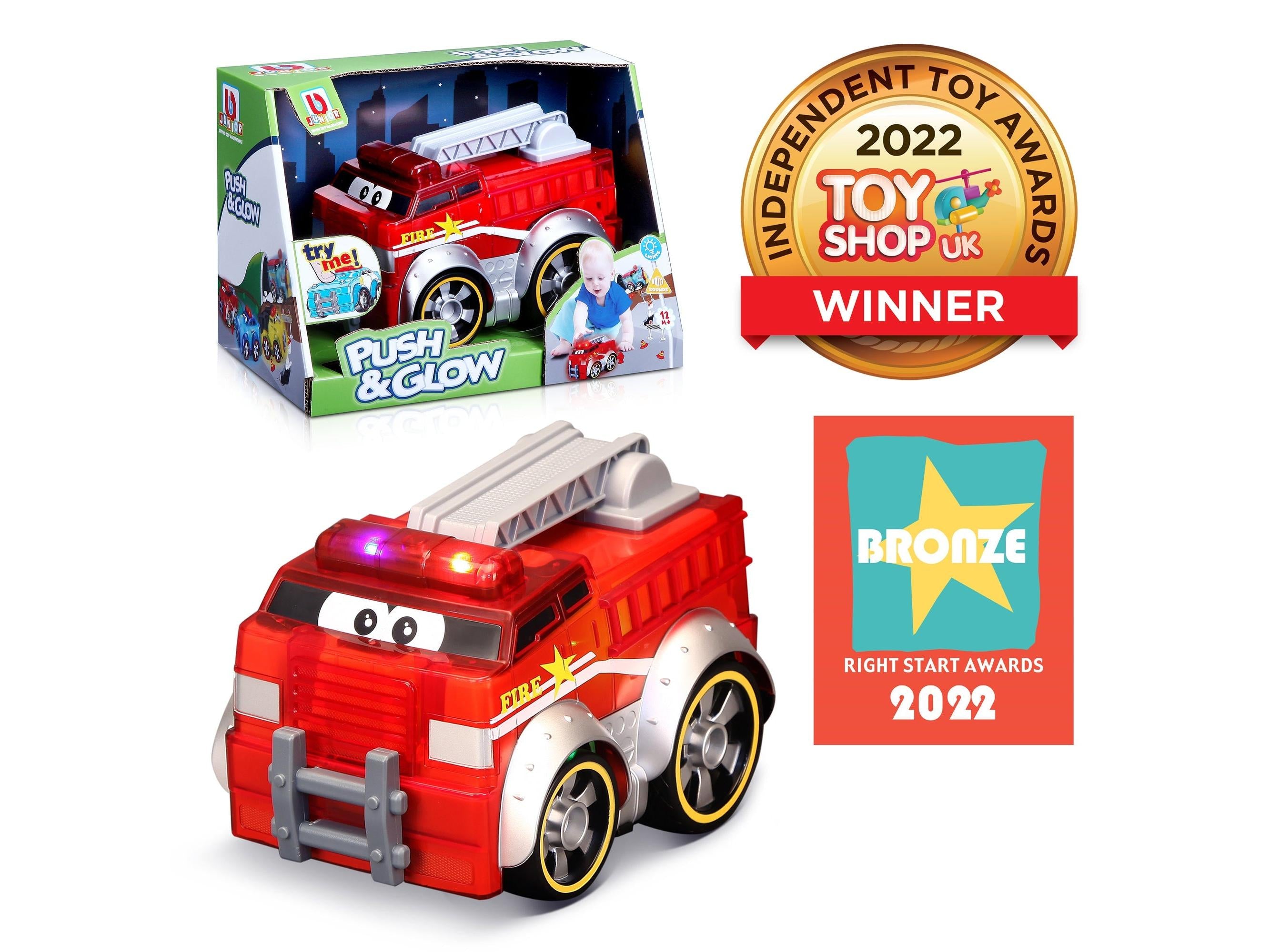 BB Junior Push & Glow Fire Truck-Bburago-Diecast Model Centre