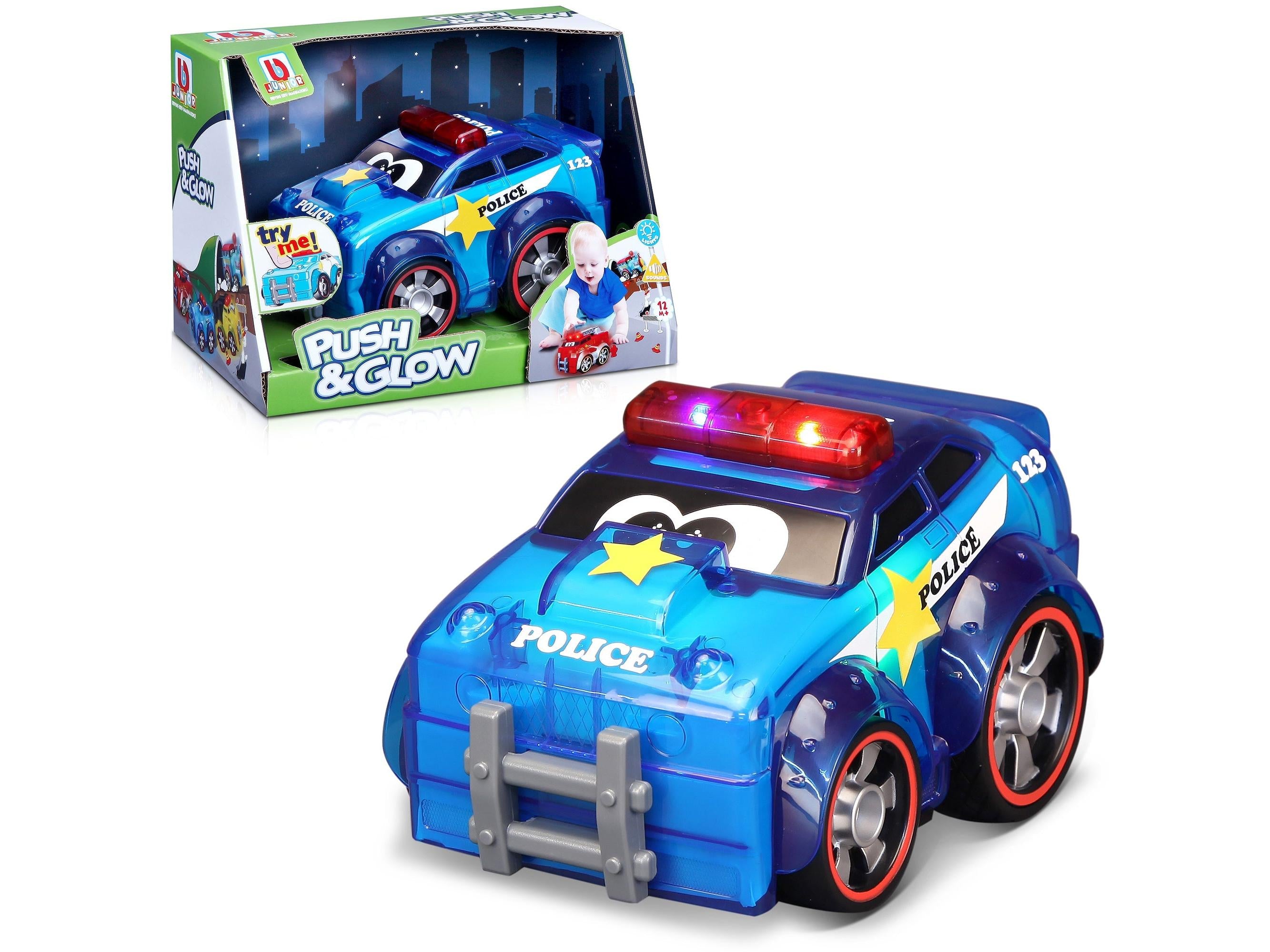 BB Junior Push & Glow Police Car-Bburago-Diecast Model Centre
