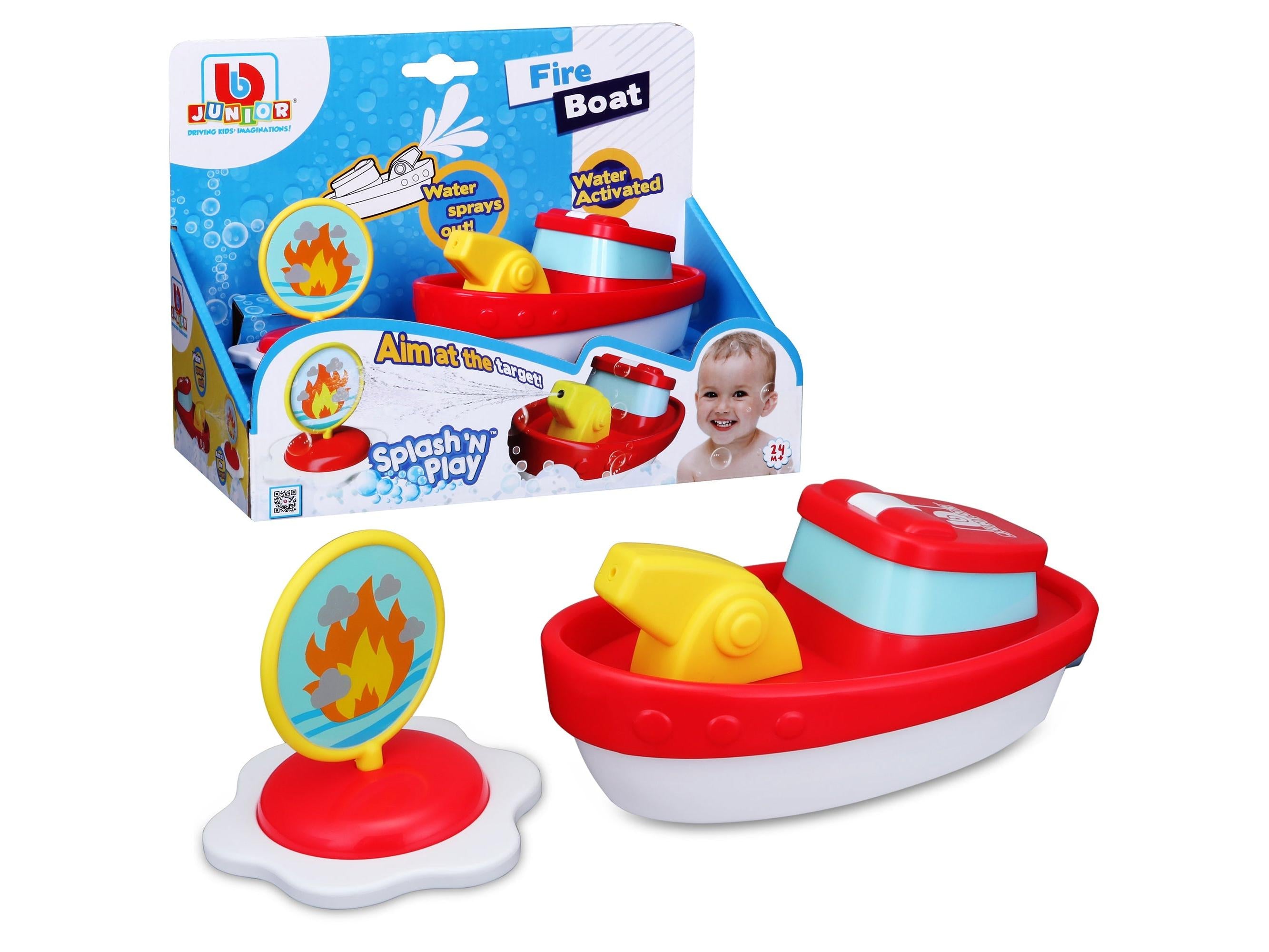 BB Junior Splash N Play Fire Boat-Bburago-Diecast Model Centre