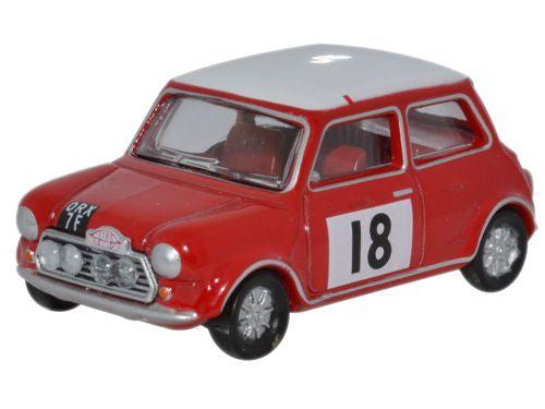 BMC Mini Cooper S #18 Rallye Monte Carlo 1968 Hopkirk 1:76 Scale Oxford Diecast Model-Oxford Diecast-Diecast Model Centre