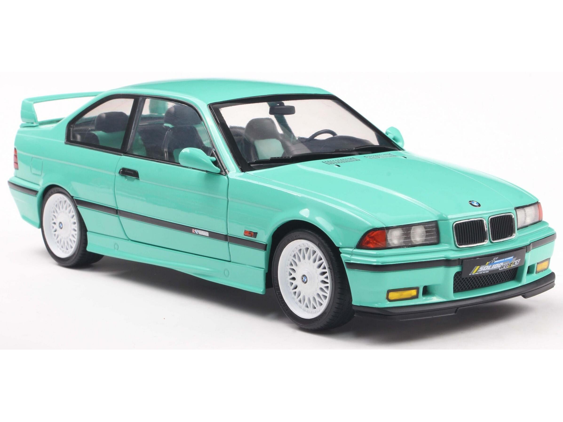 BMW E36 M3 Coupe Solido Works Mint Green 1991 1:18 Scale Solido Diecast Model Car-Solido-Diecast Model Centre
