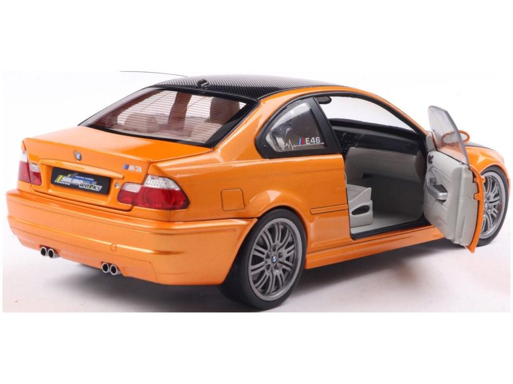 BMW E46 M3 Coupe Solido Works Orange 2000 1:18 Scale Solido Diecast Model Car-Solido-Diecast Model Centre