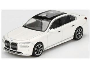 BMW I7 XDRIVE 60 Mineral White (RHD) 1:64 Scale MINI GT Diecast Model-MINI GT-Diecast Model Centre