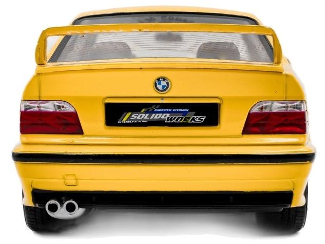 BMW M3 Coupe Solido Works Dakar Yellow 1991 1:18 Scale Diecast Model Car – Solido-Solido-Diecast Model Centre