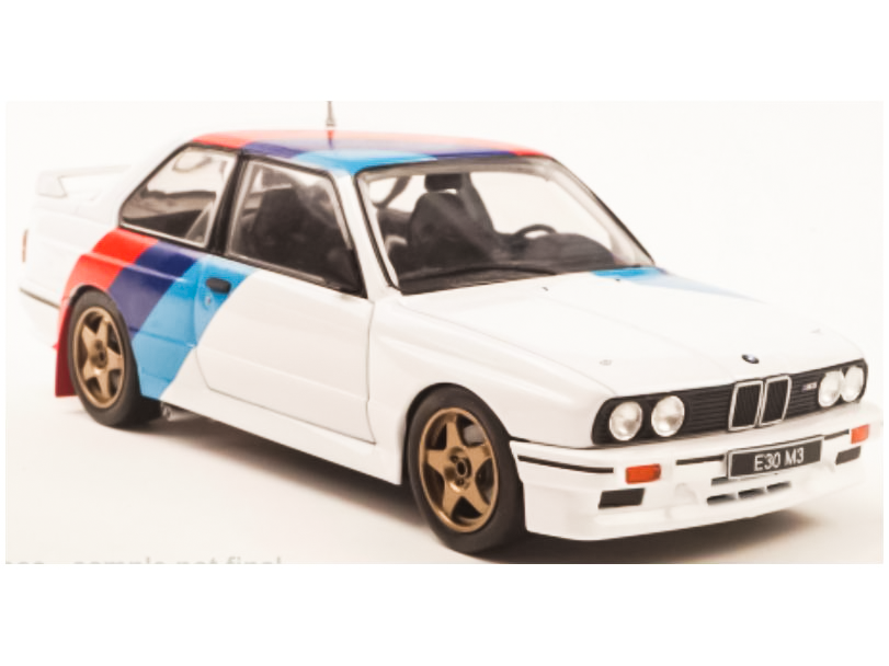 BMW M3 (E30) 1989 white 1:24 Scale WhiteBox Diecast Model