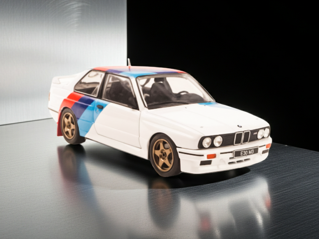 BMW M3 (E30) 1989 white 1:24 Scale WhiteBox Diecast Model