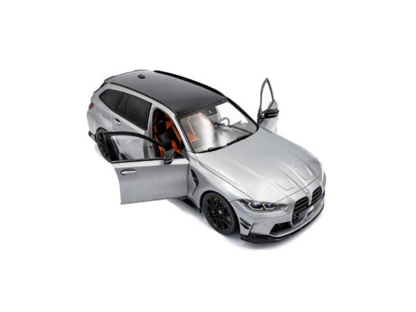 BMW M3 (G81) Touring w/Performance Parts Frozen Pure Grey Metallic 2024 1:18 Scale Solido Diecast Model Car-Solido-Diecast Model Centre