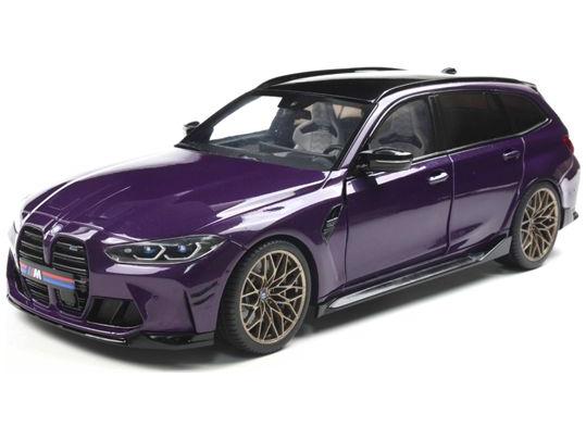 BMW M3 (G81) Touring w/Performance Parts Twilight Purple Pearl Metallic 2024 1:18 Scale Solido Diecast Model Car-Solido-Diecast Model Centre