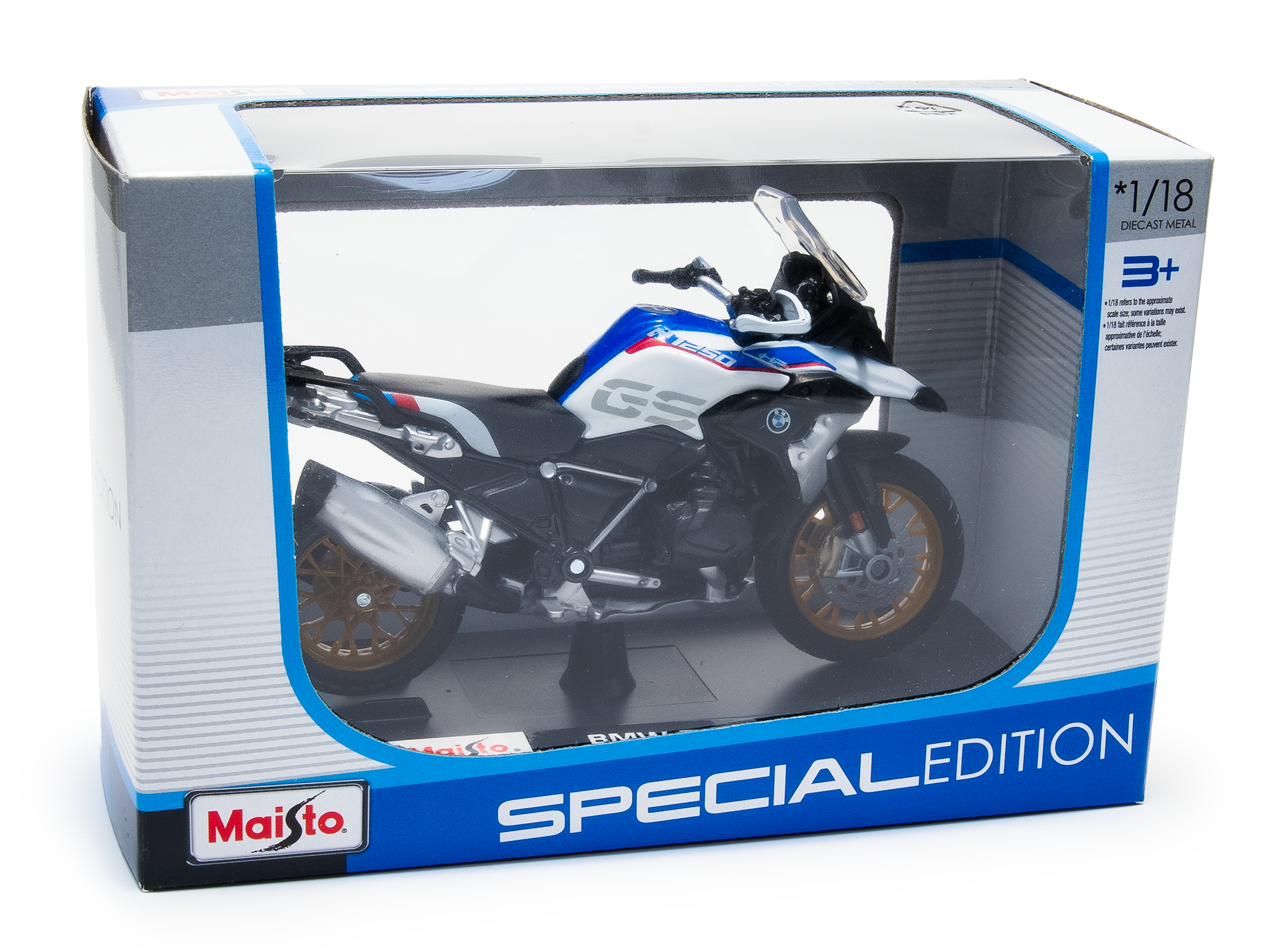 BMW R 1250 GS 2020 white 1:18 Scale Motorcycle Model