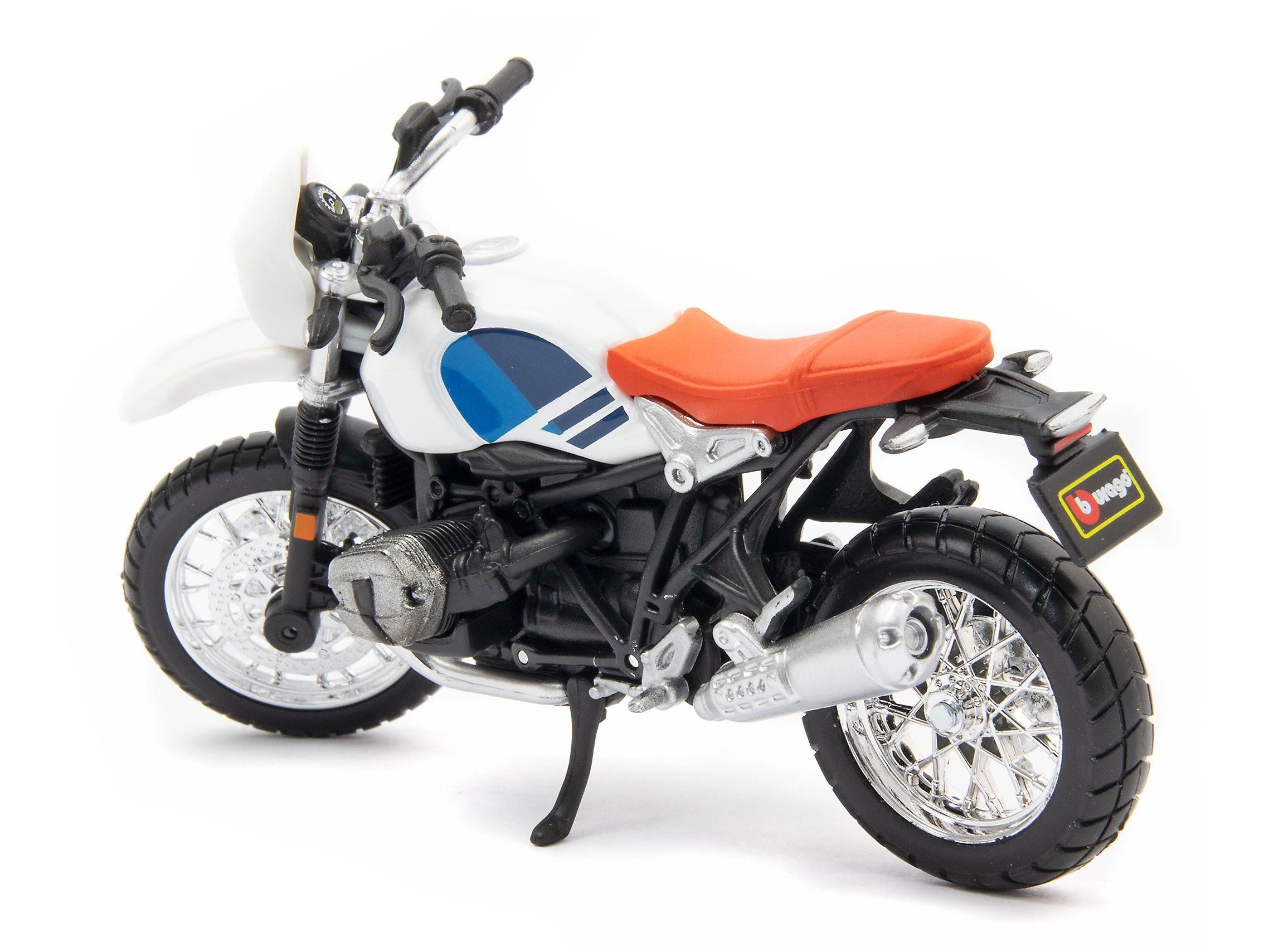 BMW R nineT Urban GS White 1:18 Scale Bburago Diecast Model-Bburago-Diecast Model Centre