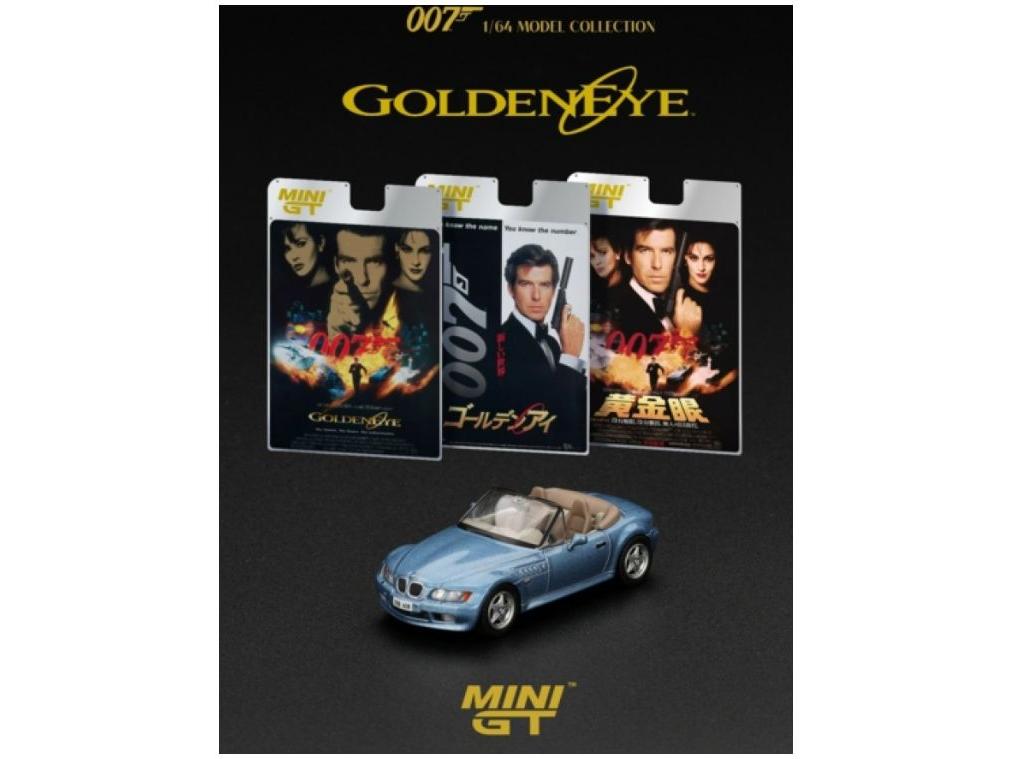 BMW Z3 Goldeneye (LHD) Japanese Blister Packaging 1:64 Scale MINI GT Diecast Model Car-MINI GT-Diecast Model Centre