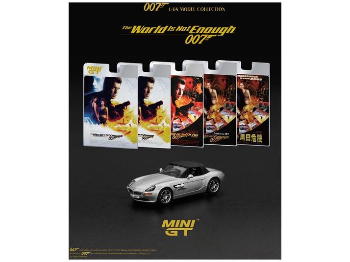 BMW Z8 James Bond The World Is Not Enough (LHD) Traditional Chinese Blister Packaging 1:64 Scale MINI GT Diecast Model Car-MINI GT-Diecast Model Centre
